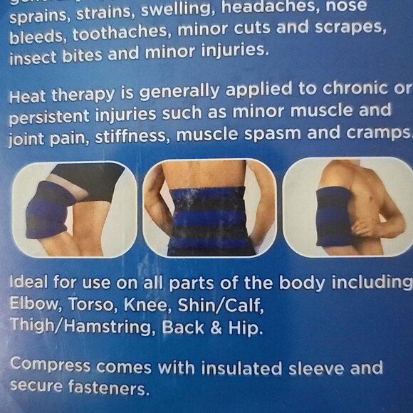 Care One Reusable Hot/Cold Large Universal Compress Wrap 10"x15" Back Knee NEW - Picture 6 of 8